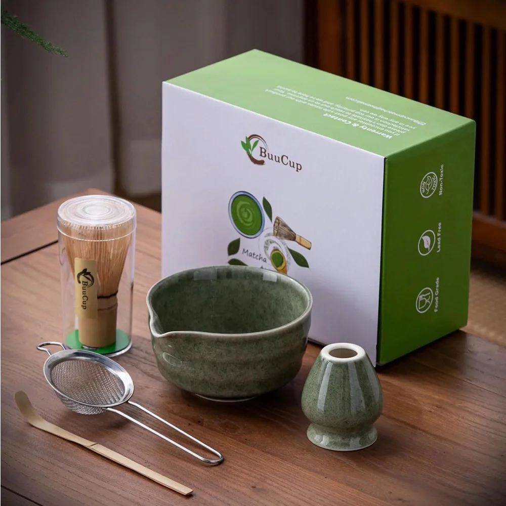 NEW 5 Pcs Jade Green Matcha Kit for Matcha Lover